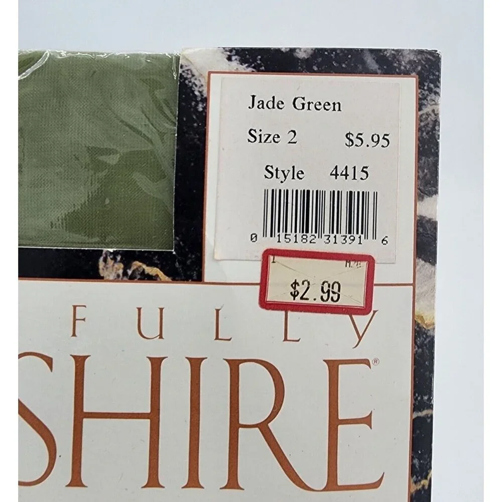 Berkshire Ultra Sheer Full Control Top Sandalfoot Pantyhose 4415 Jade Green Sz 2